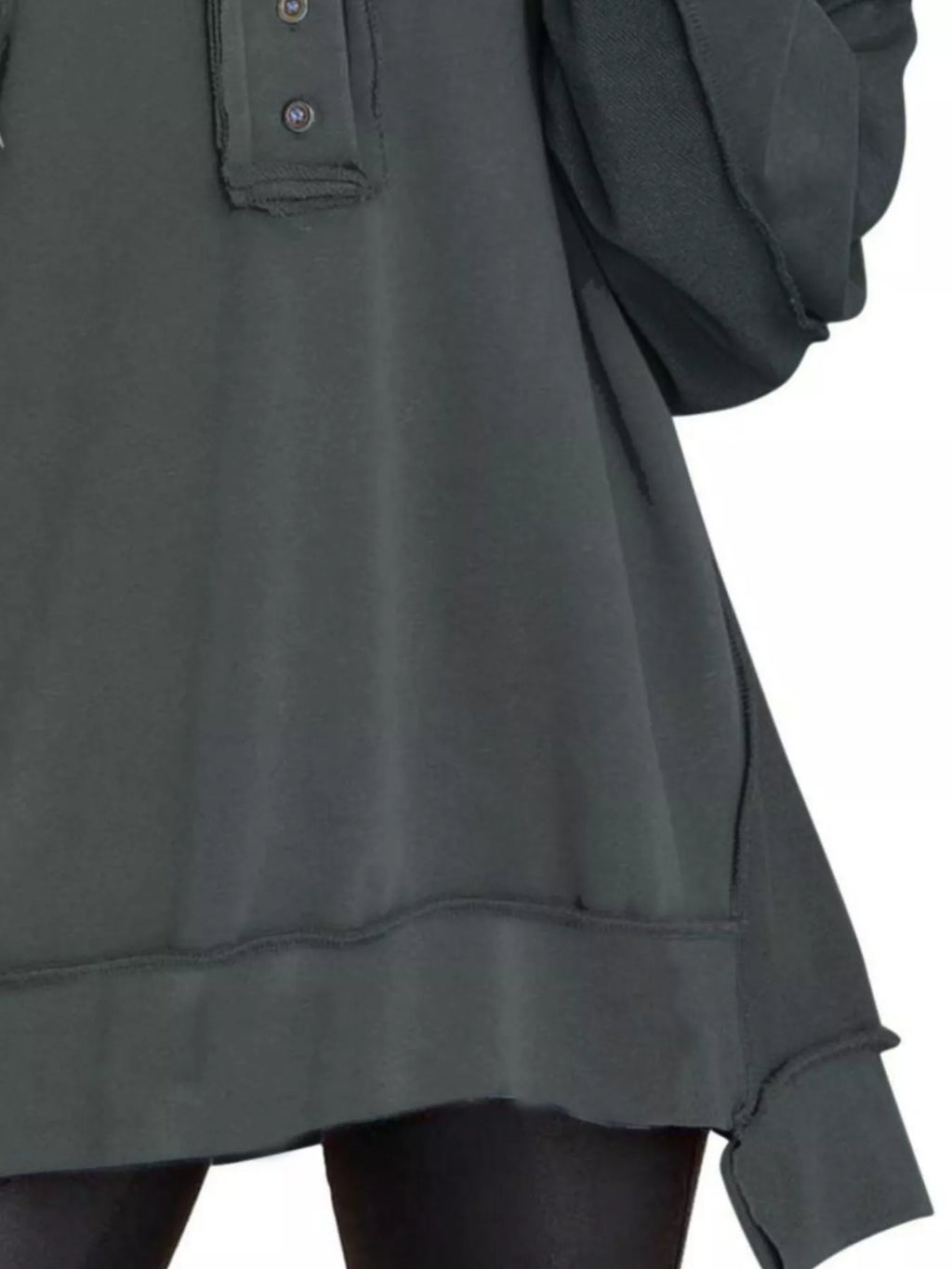 Half Snap Long Sleeve Sweatshirt - Lilixa.store