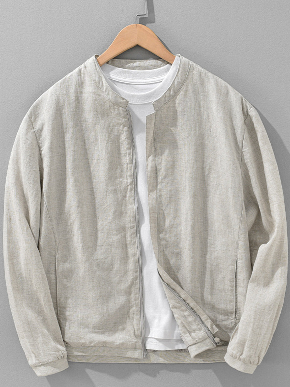 Men's Plus Size Zip Up Long Sleeve Jacket
