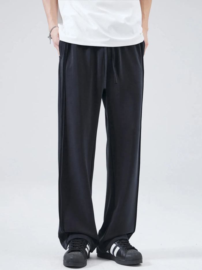 Men's Full Size Loose Fit Casual Pants Plus Size in Black