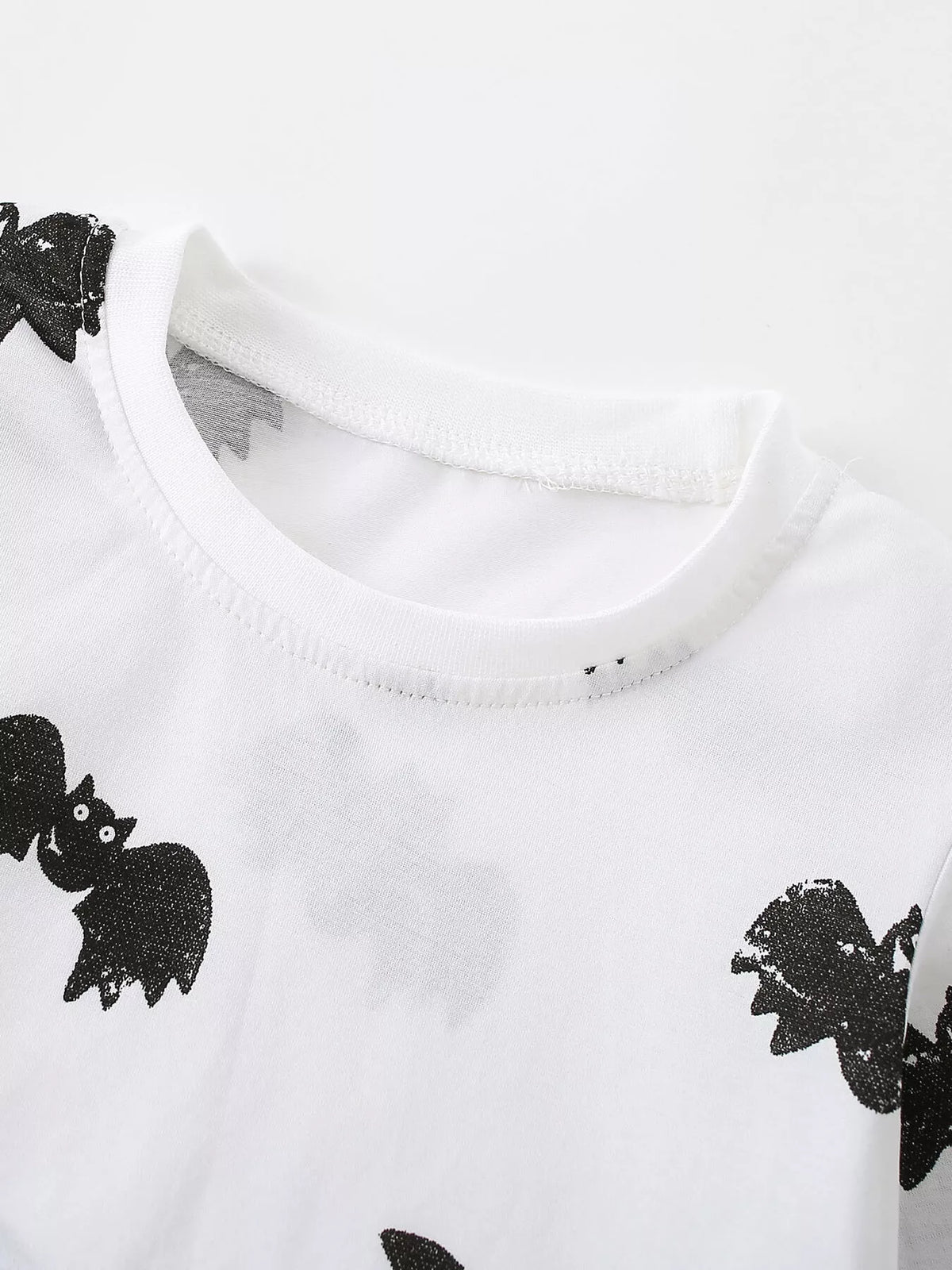 Children's Halloween Bat Print Long Sleeve T-Shirt - Lilixa.store