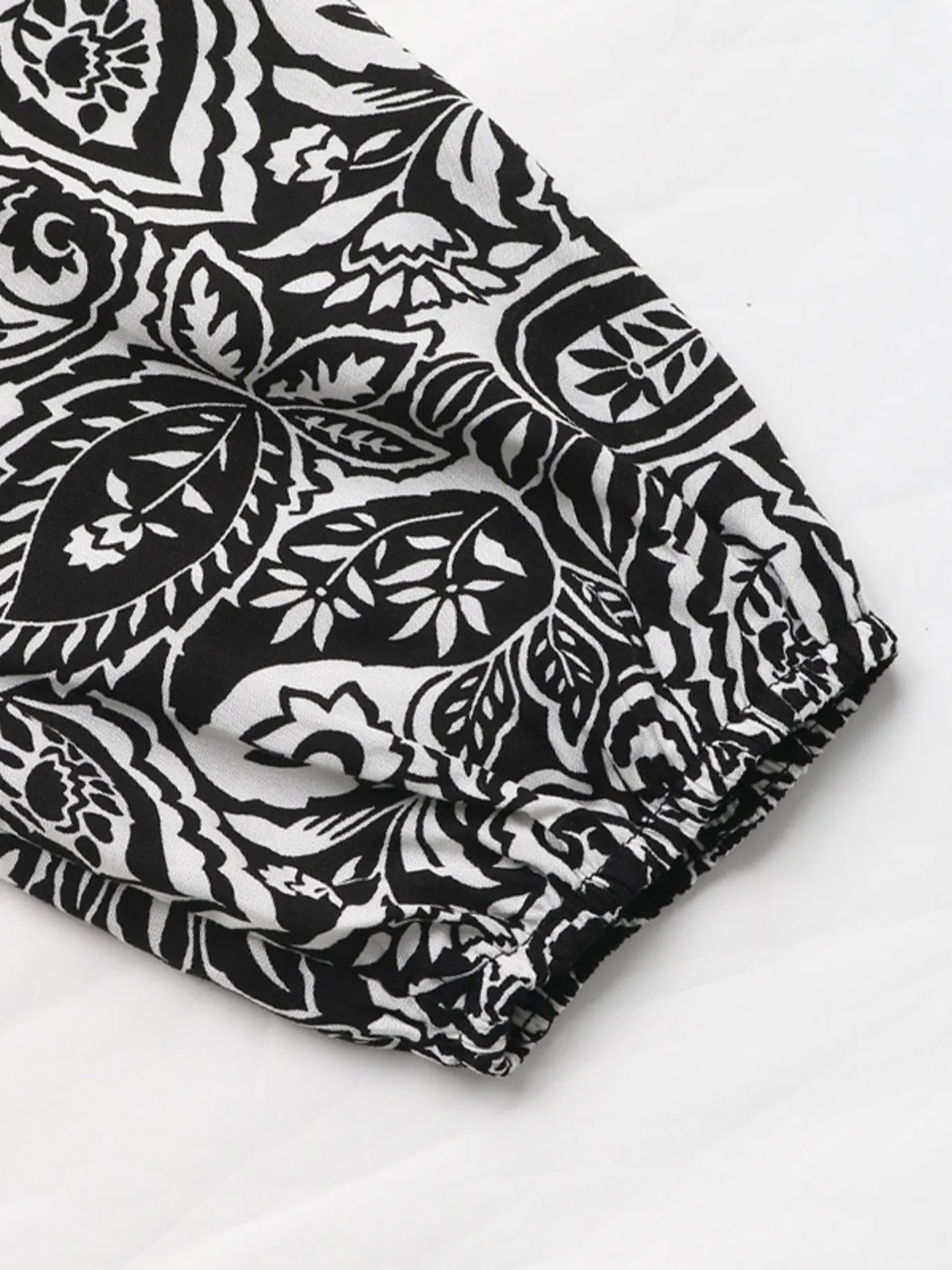 Paisley Print Long Sleeve Midi Dress