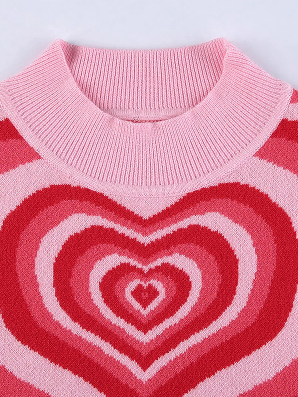 Heart Mock Neck Sweater Vest, view 5