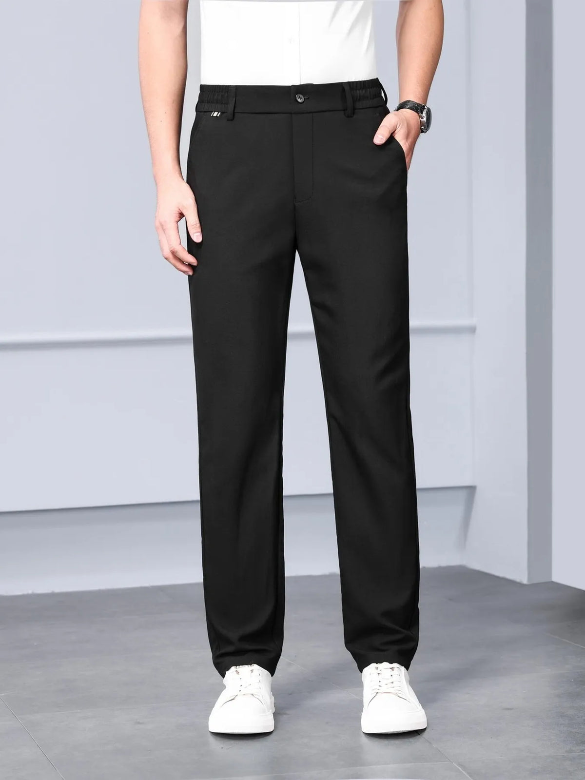 Men's Plus Size Classic Fit Dress Pants in Black