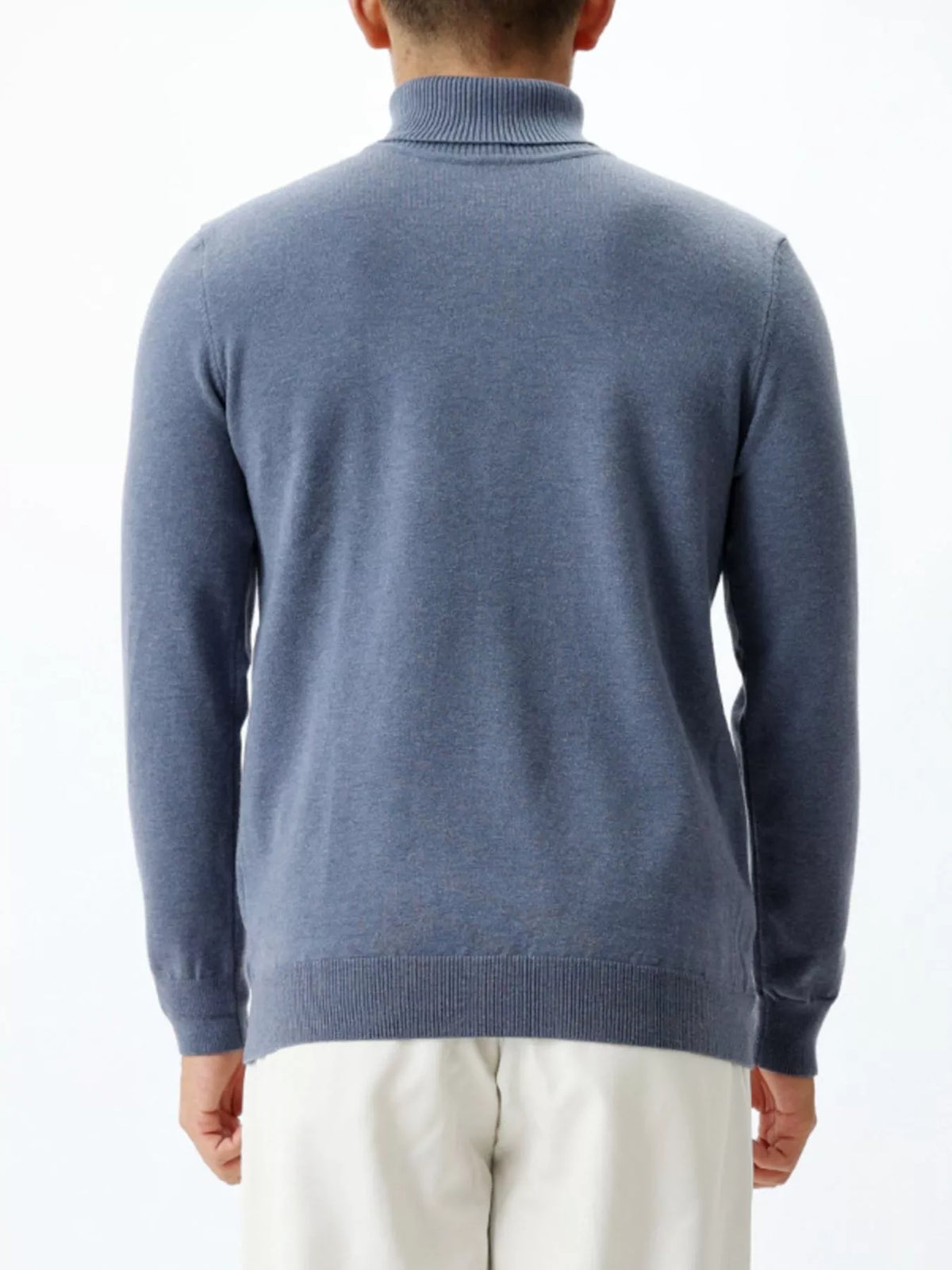 Men's Plus Size Slim-Fit Ribbed Turtleneck Sweater