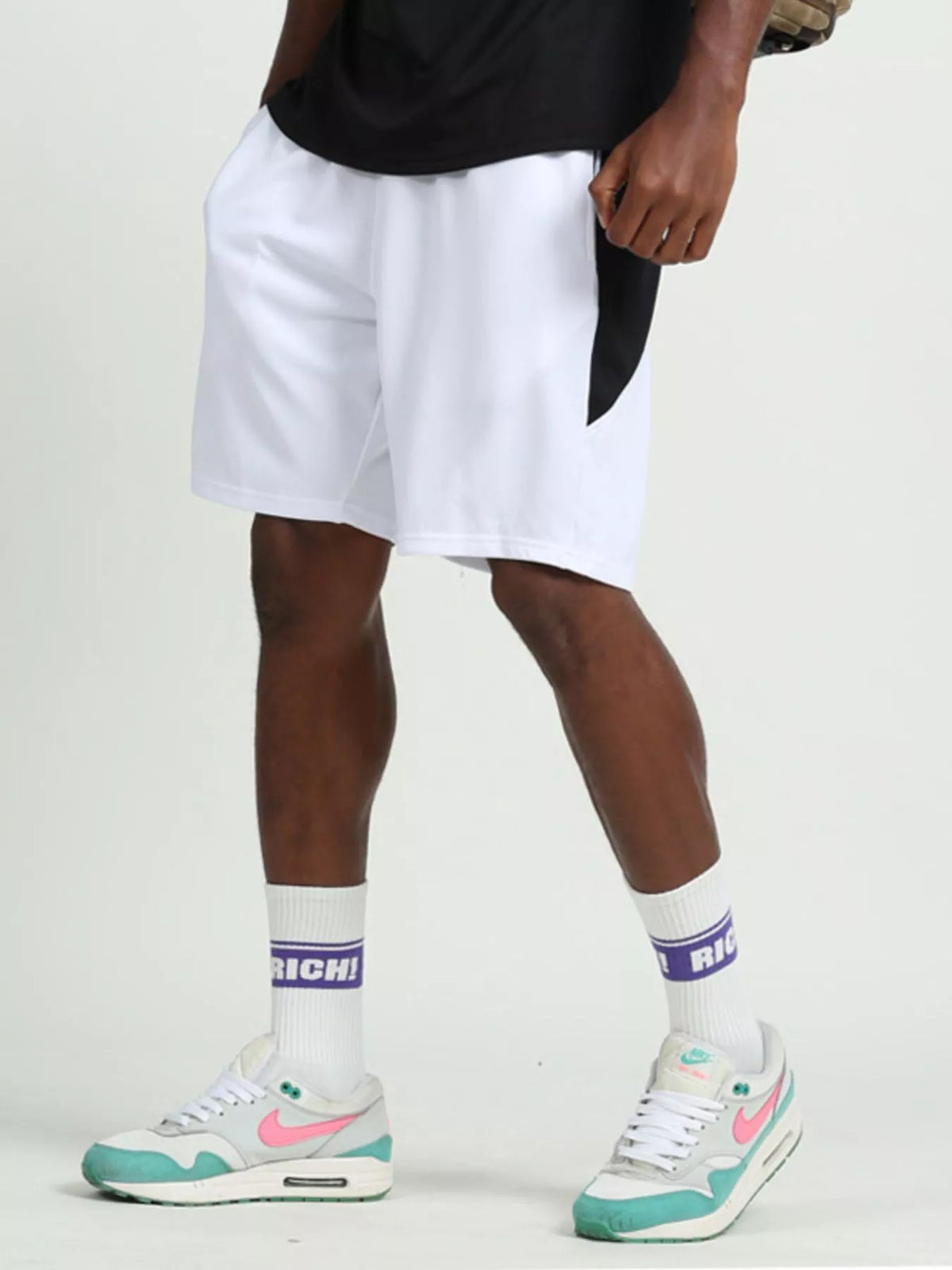 Men's Athletic Quick-Dry Shorts in White