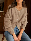 Button-Down Dropped Shoulder Cardigan - Lilixa.store