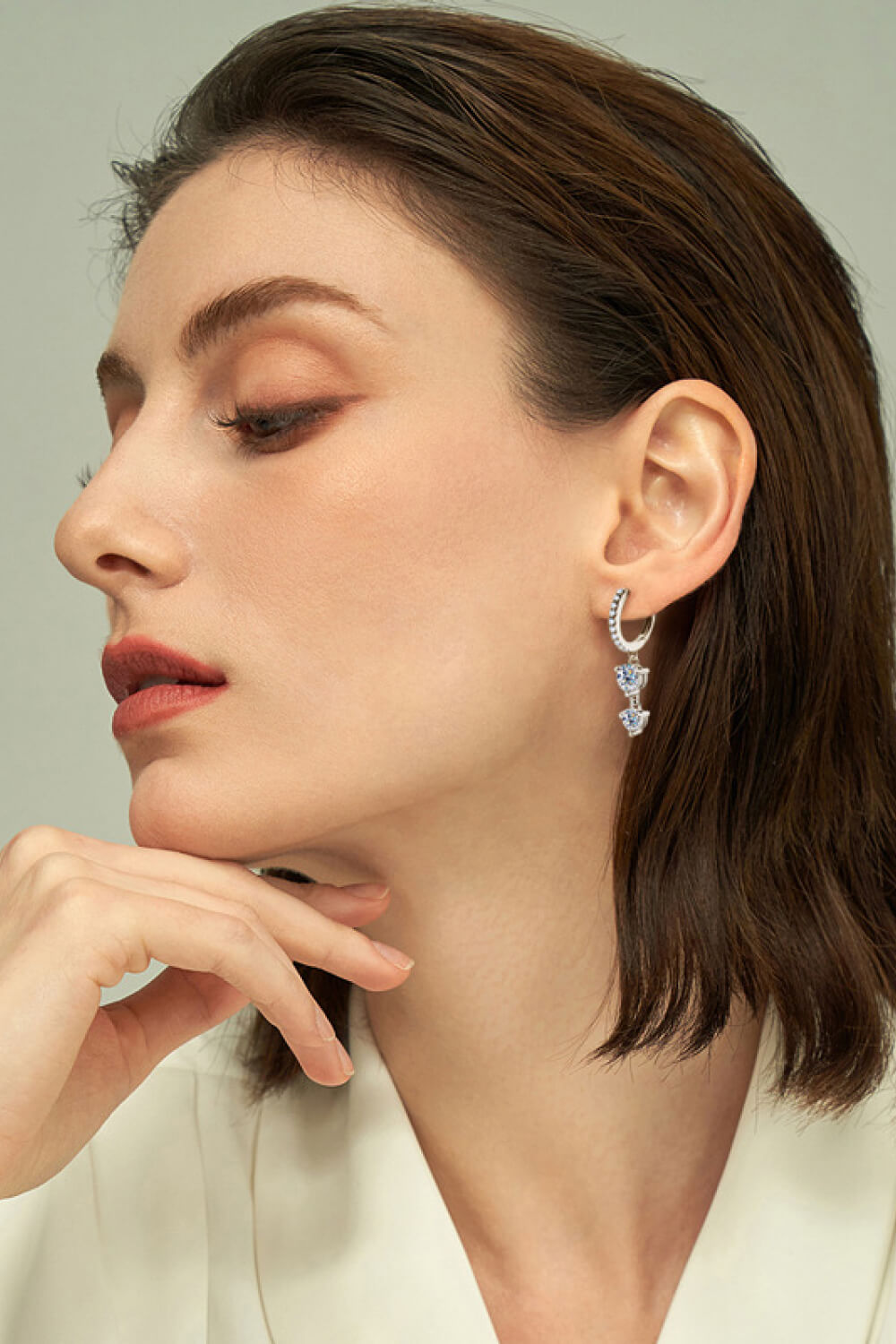 Adored Be The One Moissanite Drop Earrings - Lilixa.store