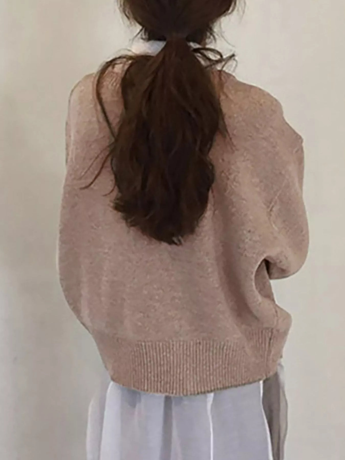Asymmetric Button-Down Sweater