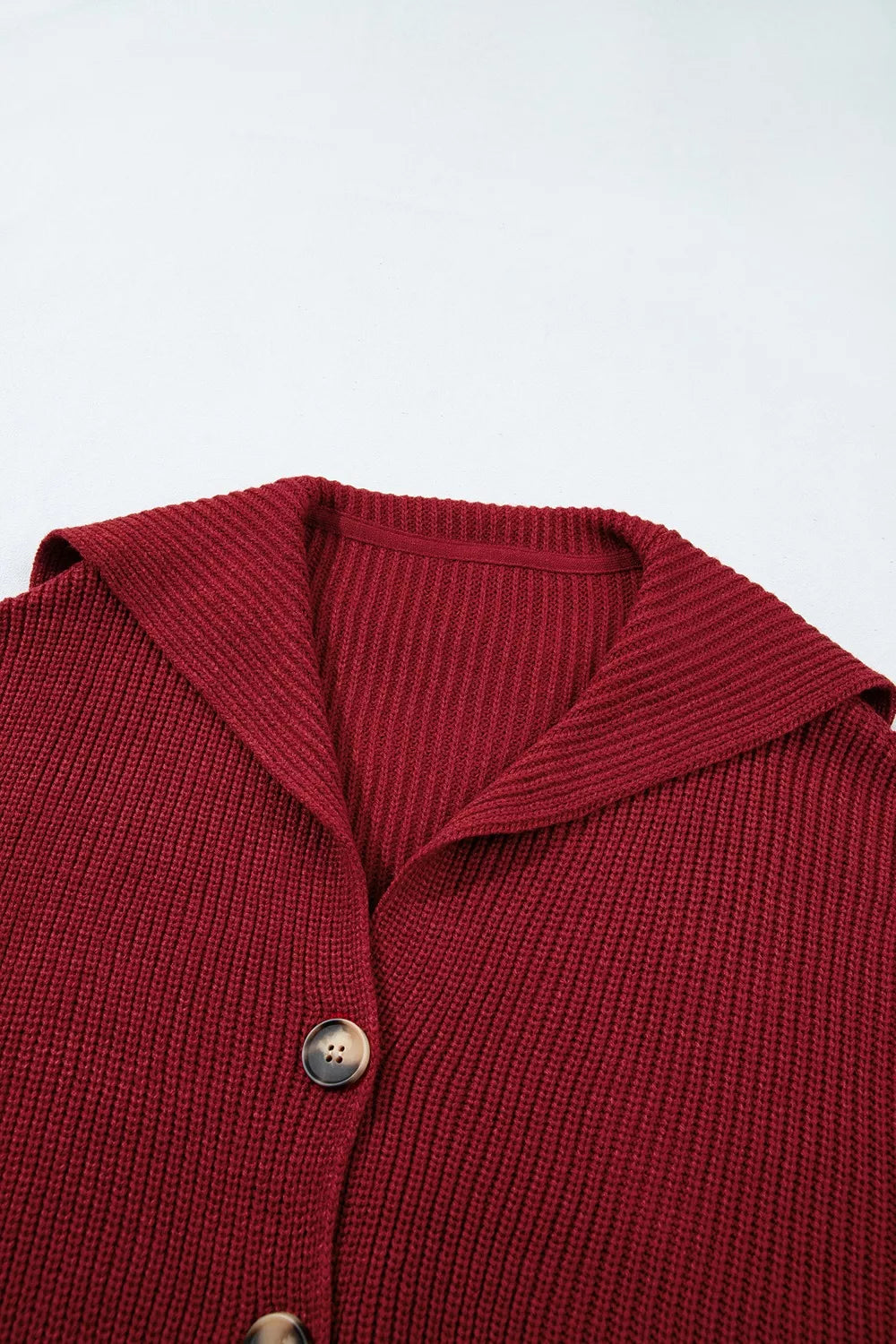 Solid Color Knit Oversized Button Front Sweater Cardigan - Lilixa.store