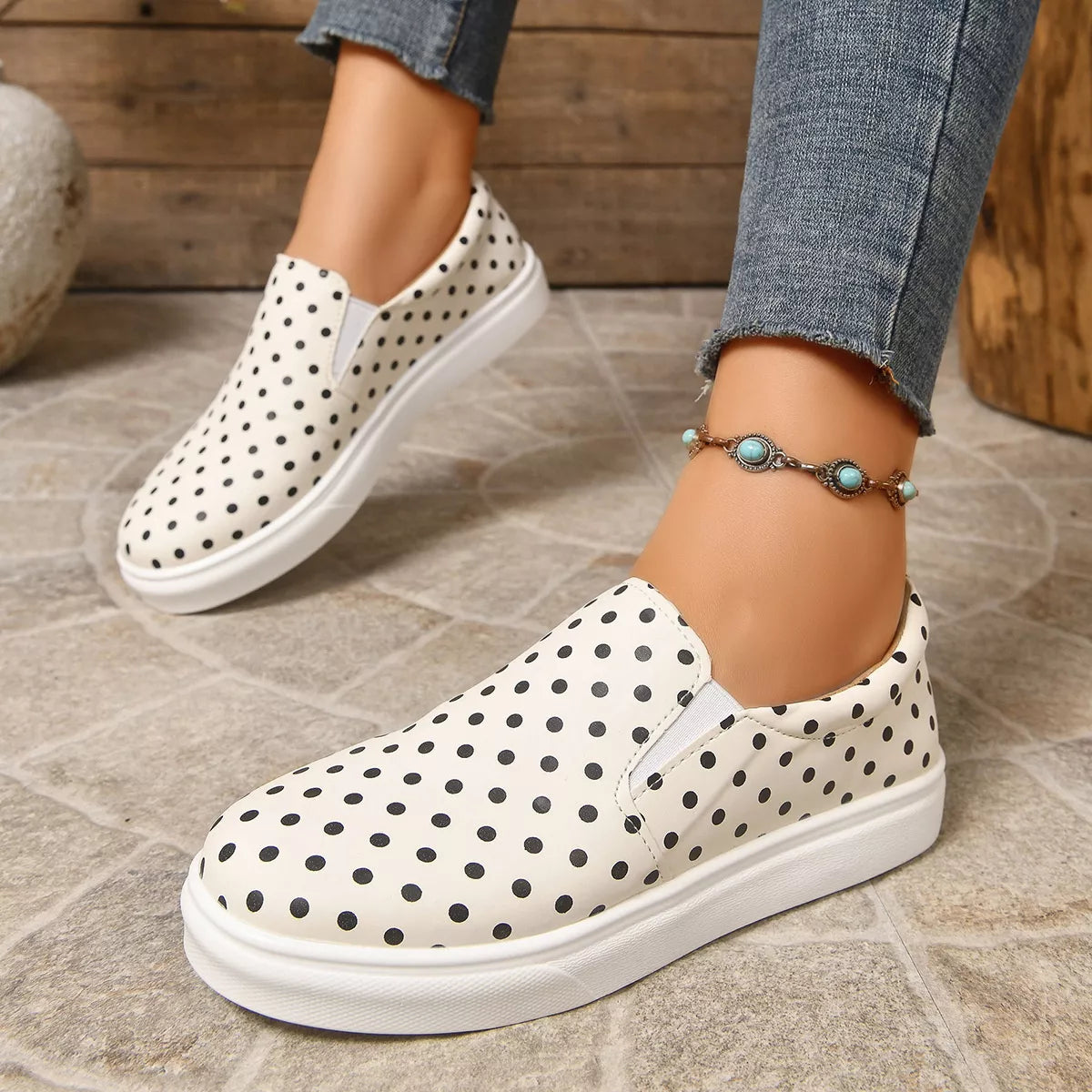 Polka Dot Slip-Ons - Lilixa.store
