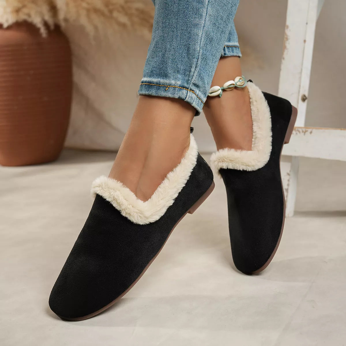 Round Toe Flats Slip-Ons - Lilixa.store
