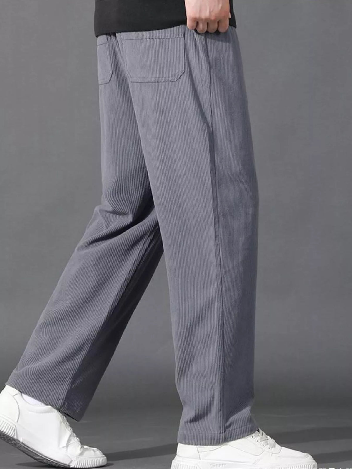 Men's Plus Size Drawstring Loose Fit Pants, view 4