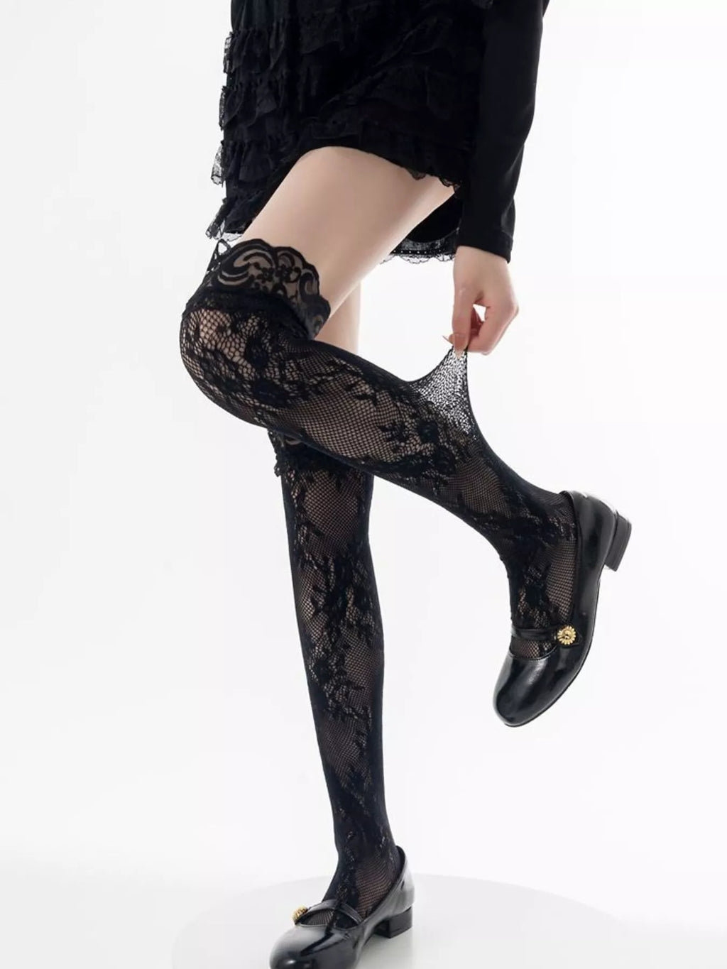 Lace Thigh-High Stockings - Lilixa.store