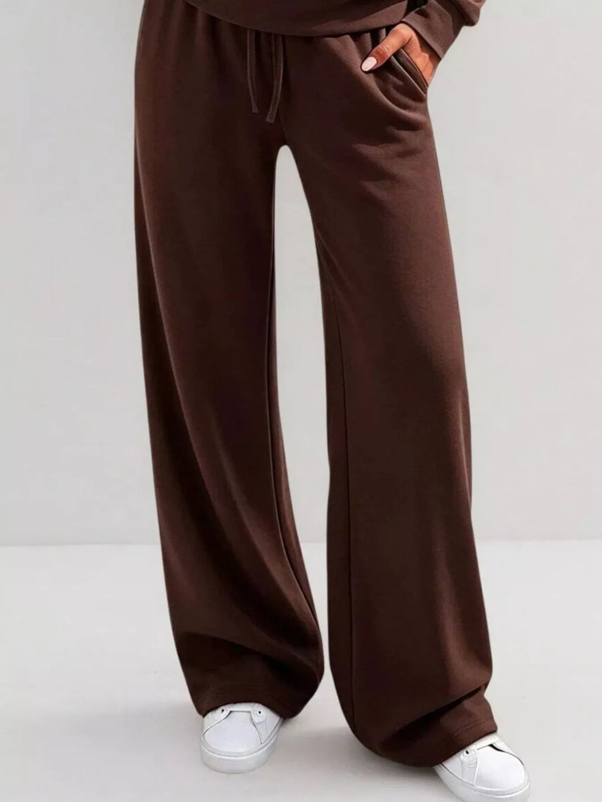 Button Detail Dropped Shoulder Top and Pants Set - Lilixa.store