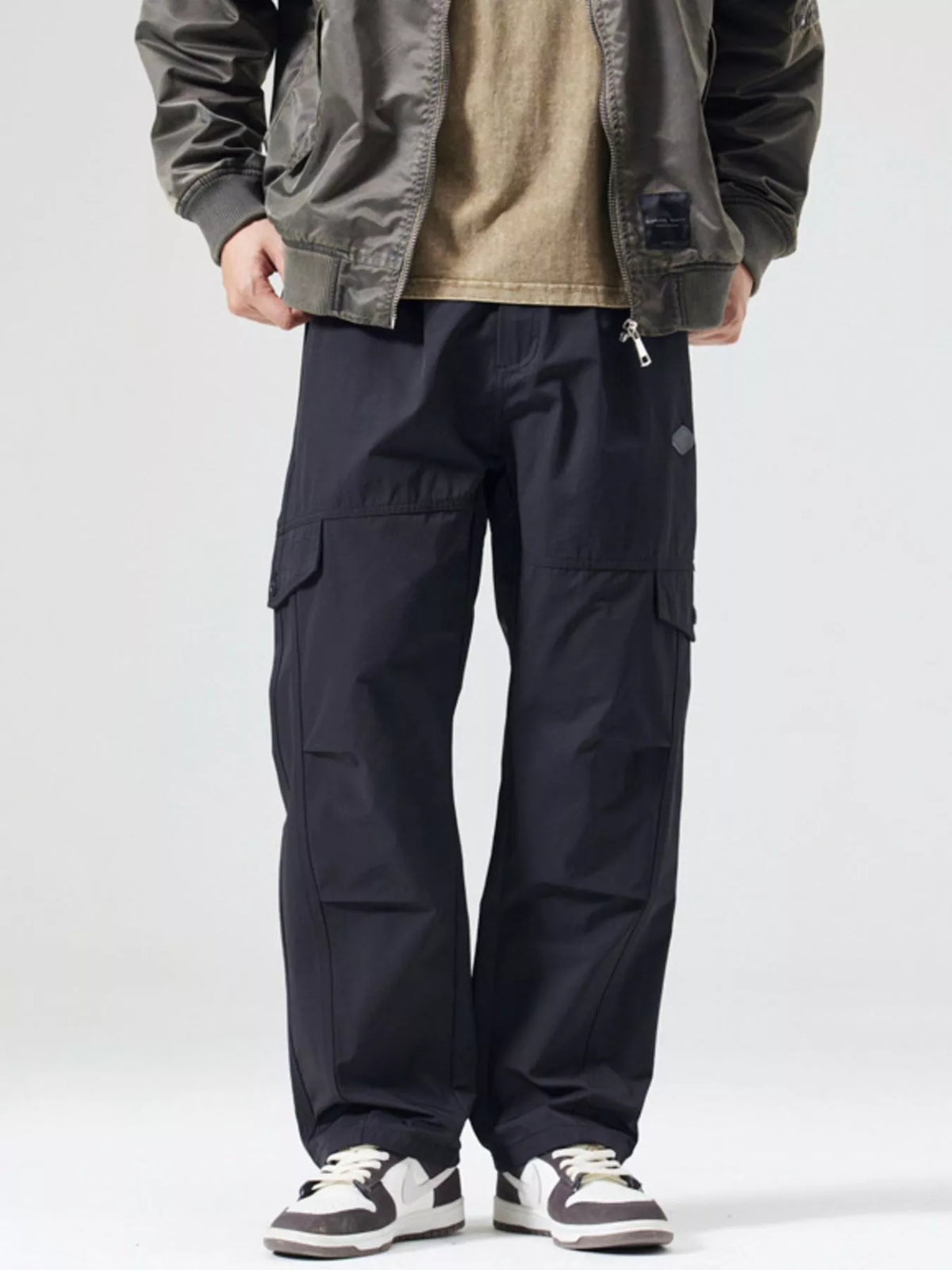Men's Full Size Wide Leg Cargo Pants Plus Size, view 2