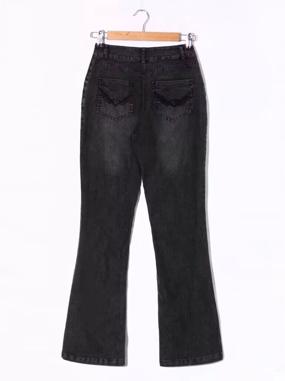 Mid-Rise Bootcut Jeans, view 4