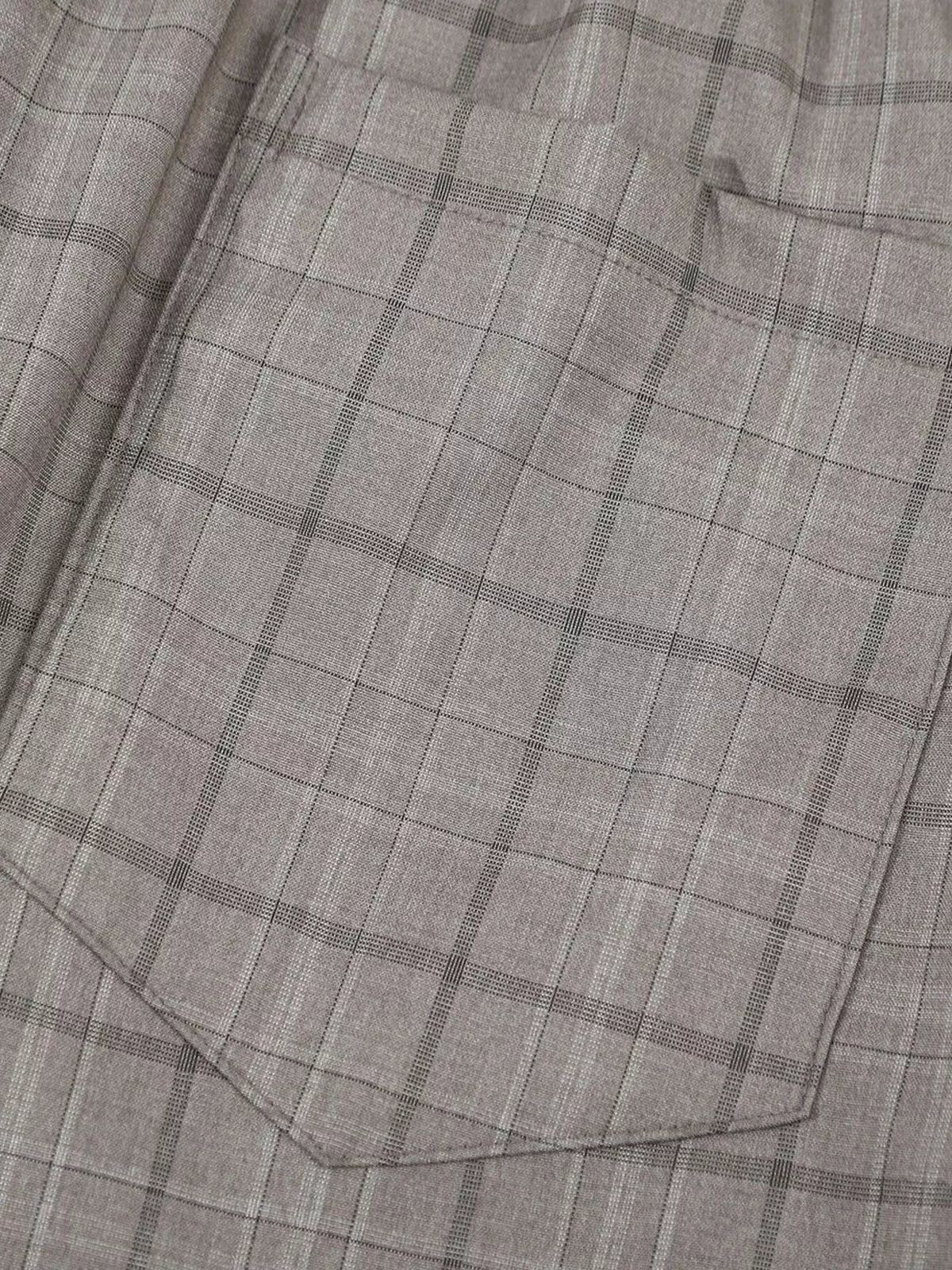 Men's Plaid Wide-Leg Pants