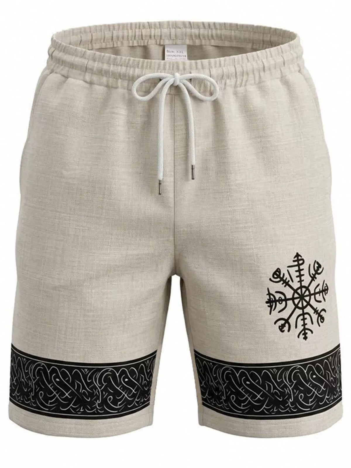 Men's Full Size Linen Blend Drawstring Shorts Plus Size - Lilixa.store
