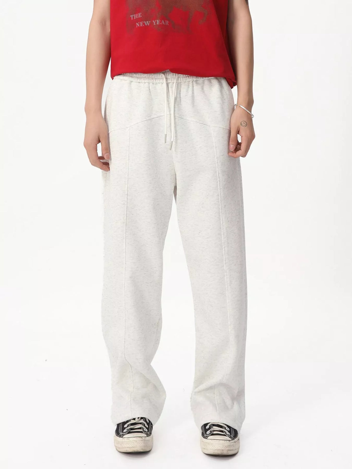 Men's Wide Leg Drawstring Pants, view 5