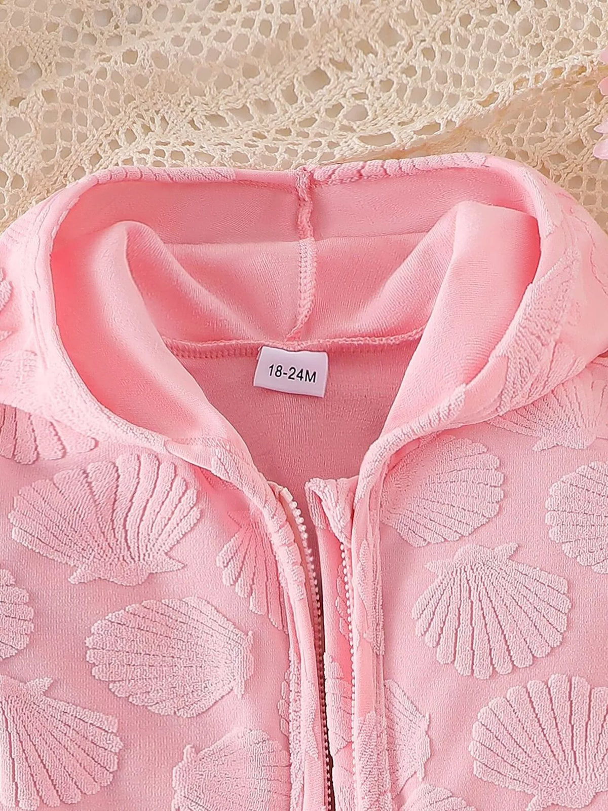 Children's Hooded Puff Sleeve Shell Textured Jacket - Lilixa.store