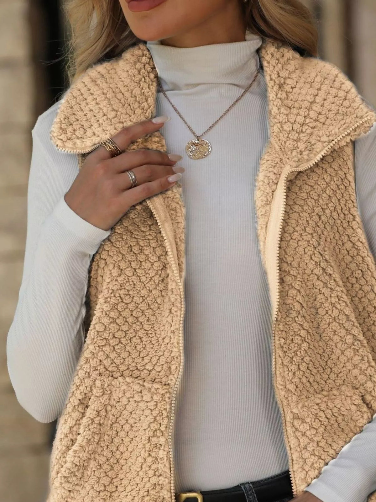 Zip-Up Vest Coat, view 6