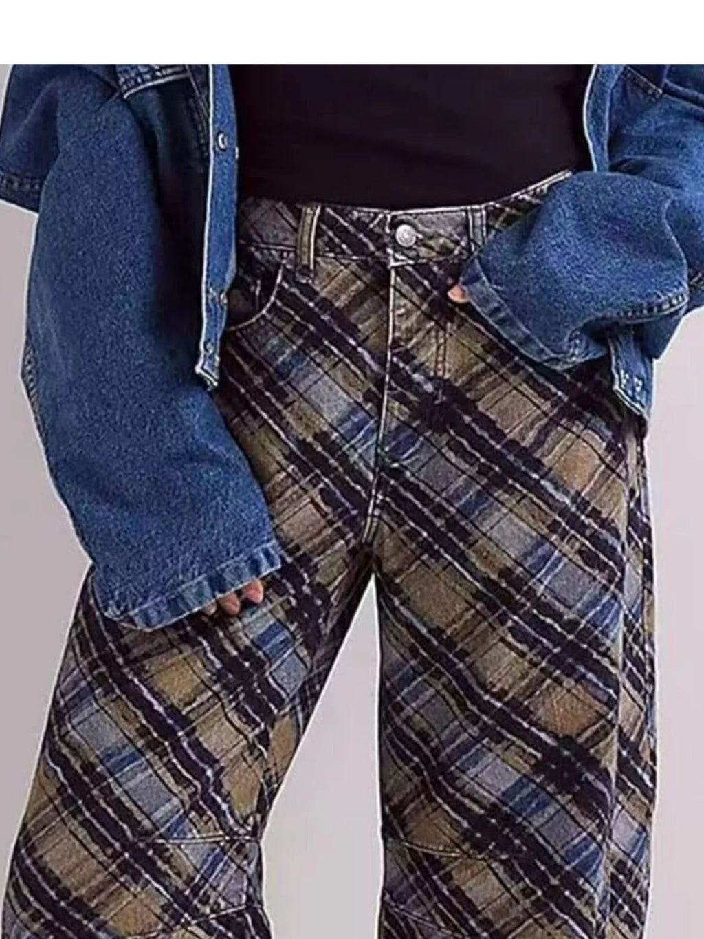 Printed Wide-Leg Jeans - Lilixa.store