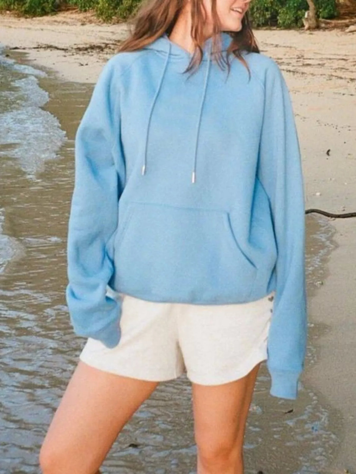 'Welcome Home' Graphic Raglan Sleeve Hoodie - Lilixa.store