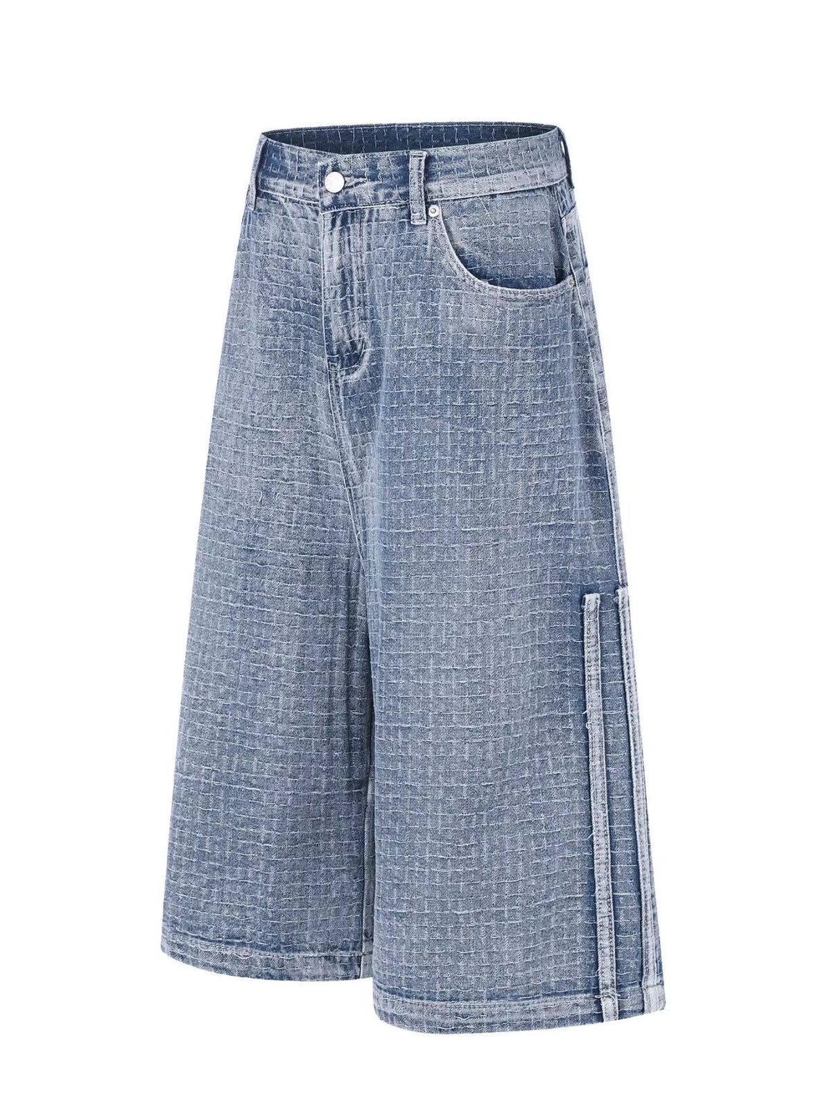 Men's Wide Leg Denim Capris - Lilixa.store