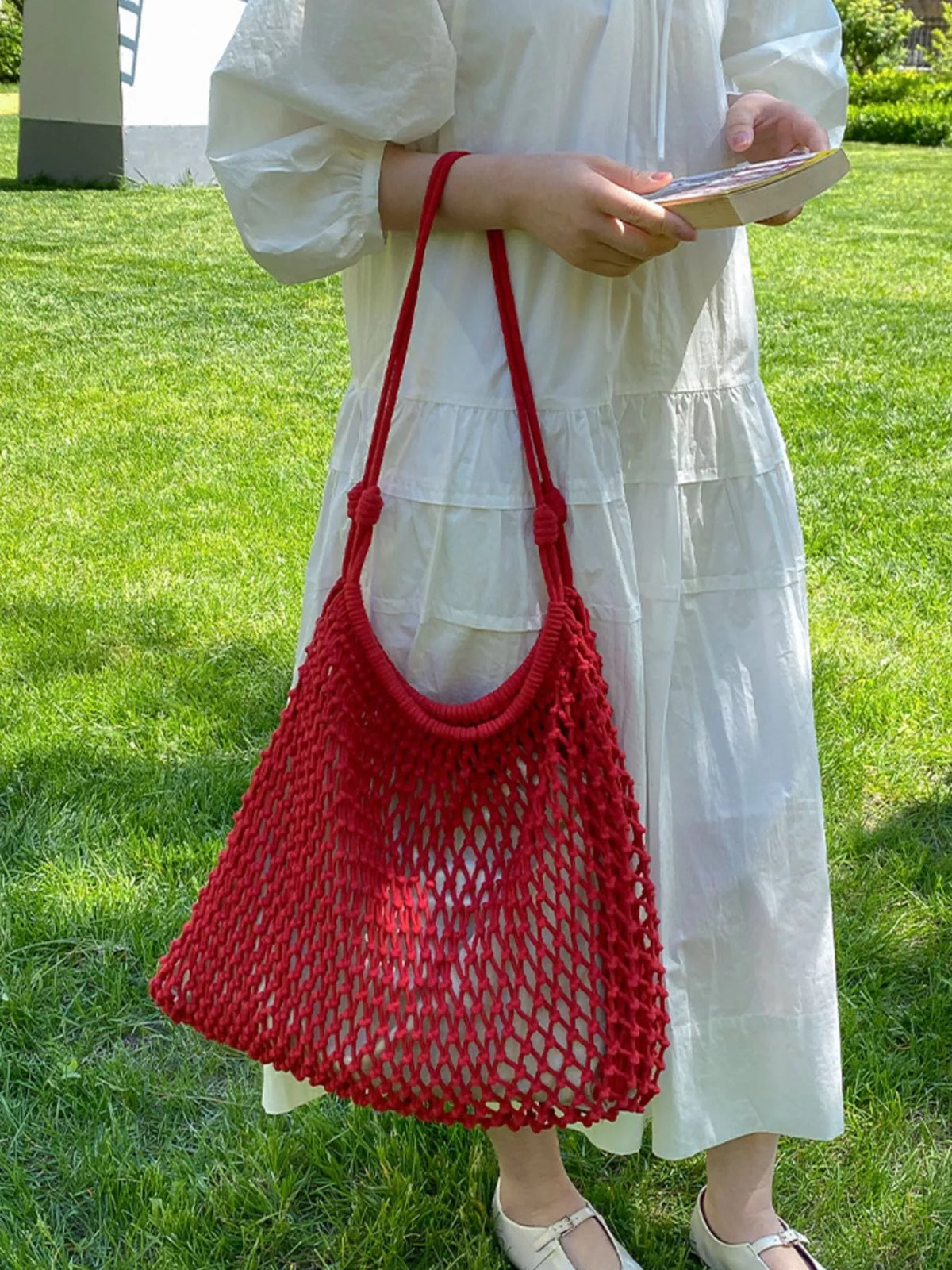 Crochet Knit Shoulder Bag - Lilixa.store