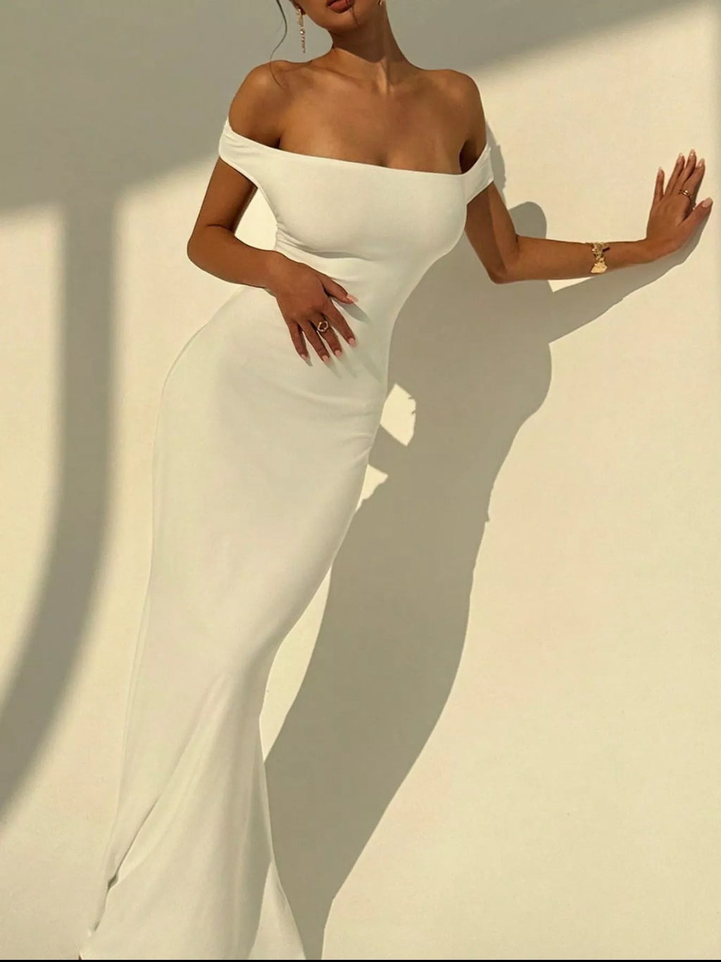 Backless Off-Shoulder Bodycon Mermaid Maxi Dress - Lilixa.store