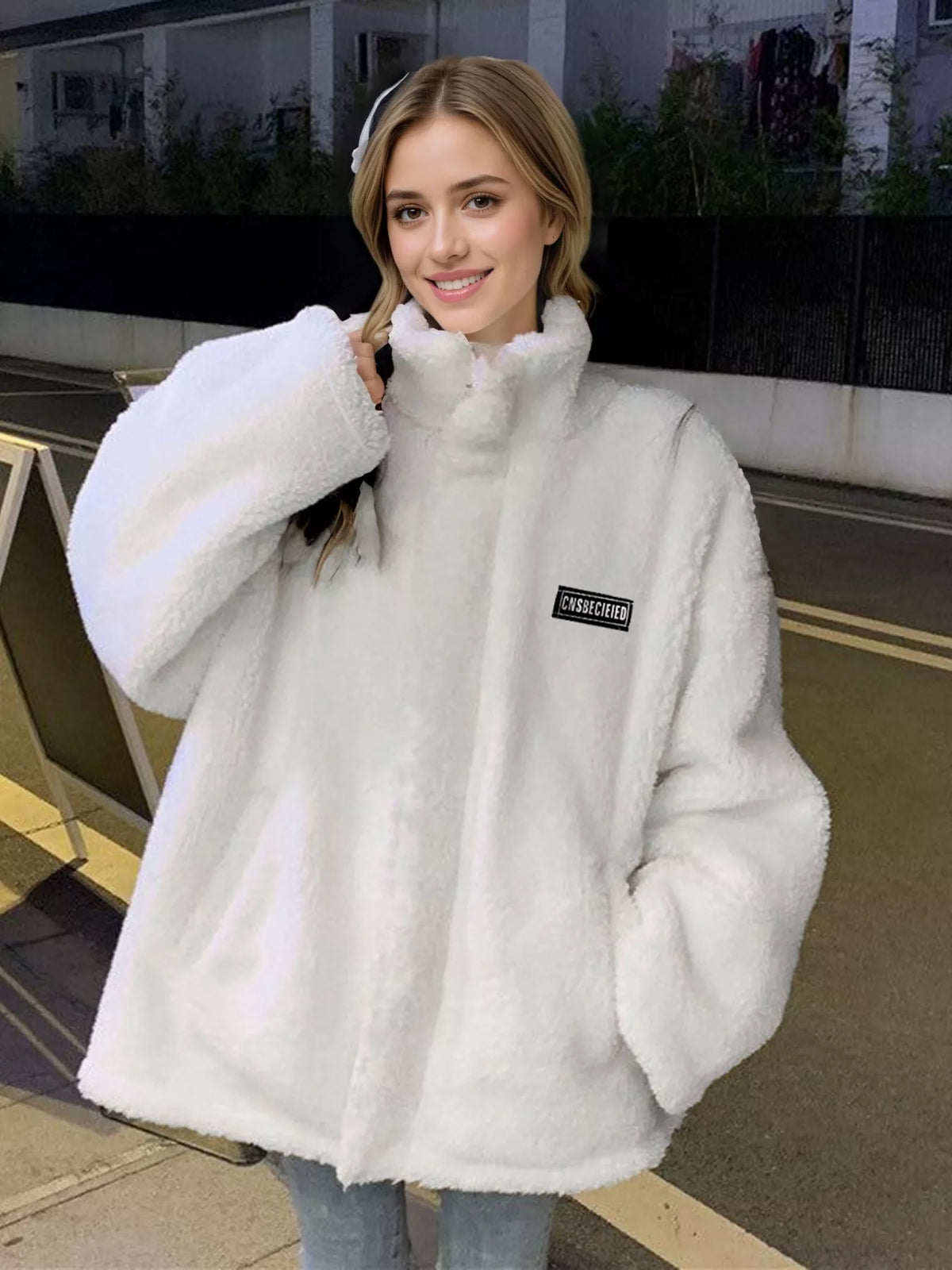 Sherpa Fleece Zip Up Outerwear - Lilixa.store