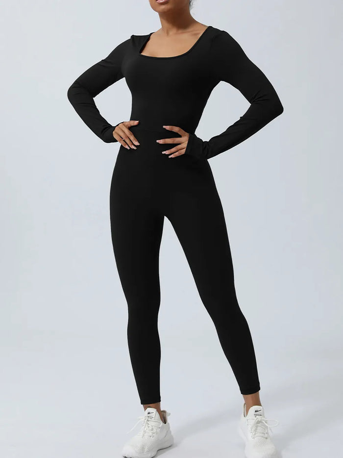 Twisted Backless Long Sleeve Jumpsuit - Lilixa.store