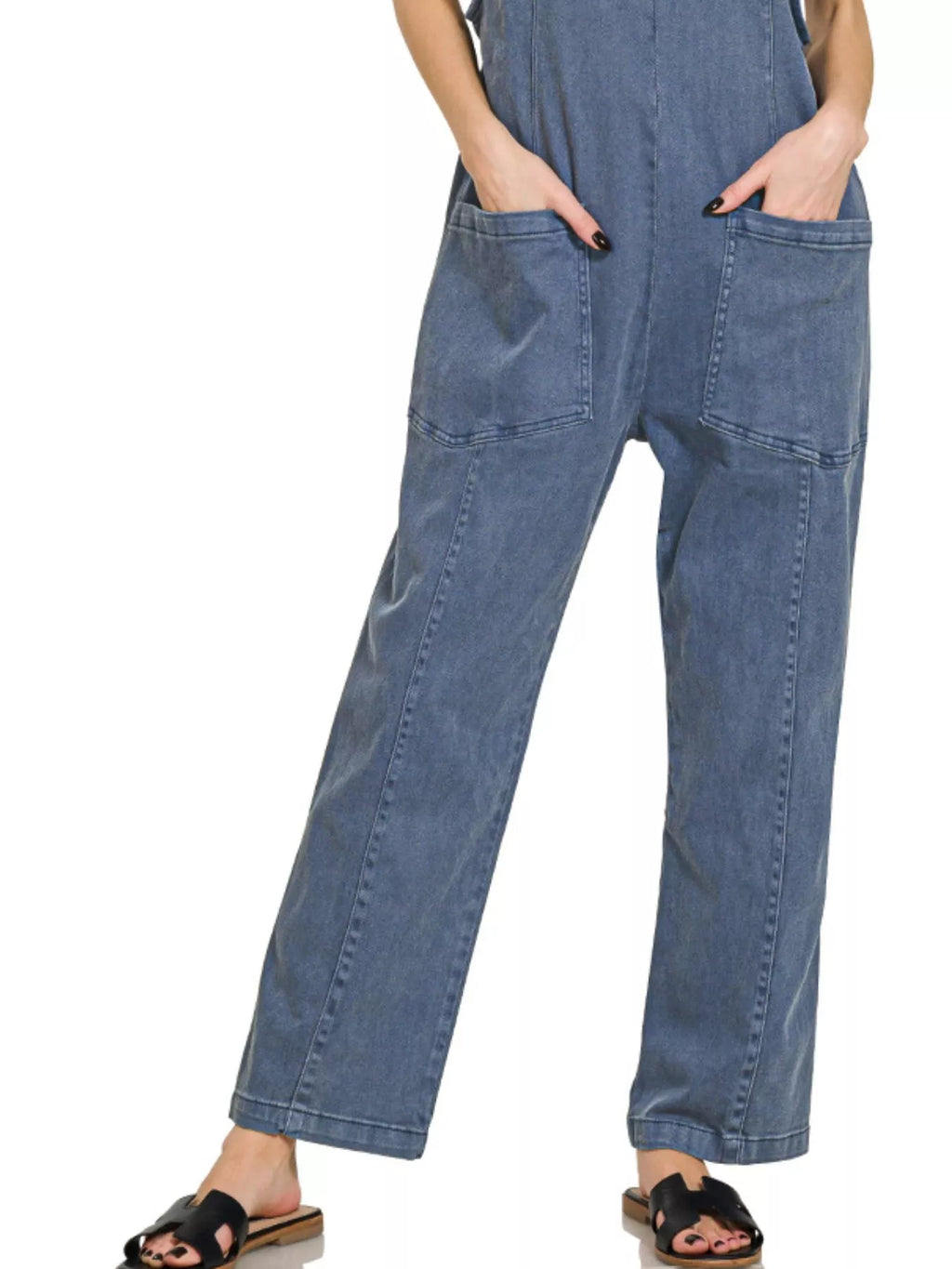 Zenana Casual Adjustable Strap Baggy Jumpsuit With Pocket - Lilixa.store