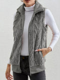 Full Size Cozy Faux Fur Zip-Up Vest Coat Plus Size - Lilixa.store