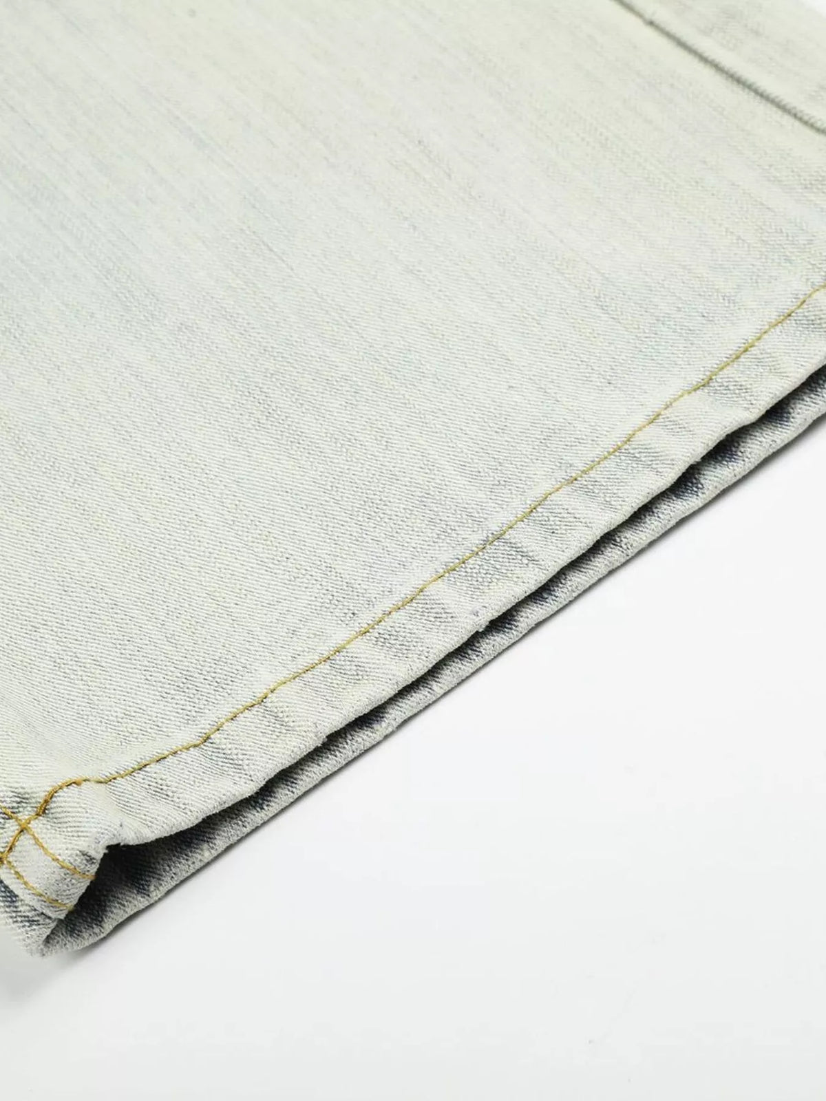 Men's Washed Wide Leg Jeans - Lilixa.store