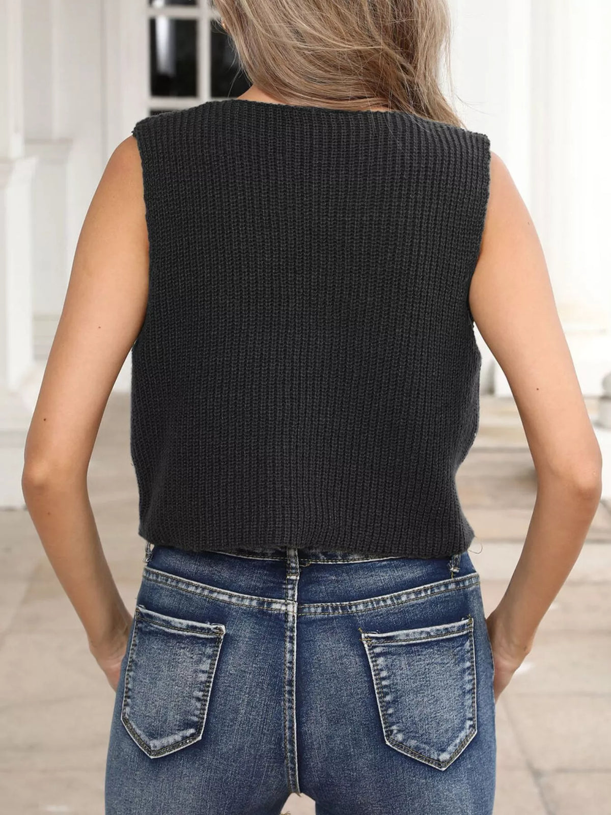 Tie-Front Sweater Tank