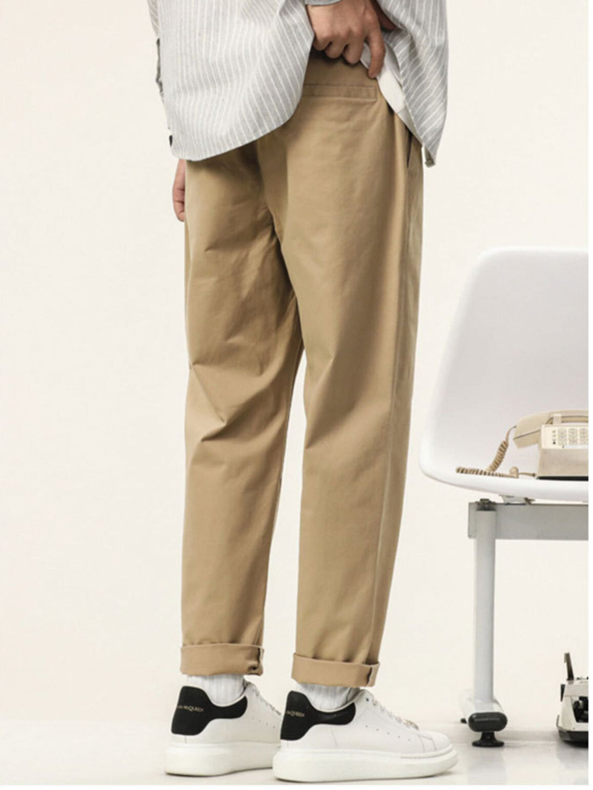 Men's Plus Size Casual Straight-Leg Pants, view 2