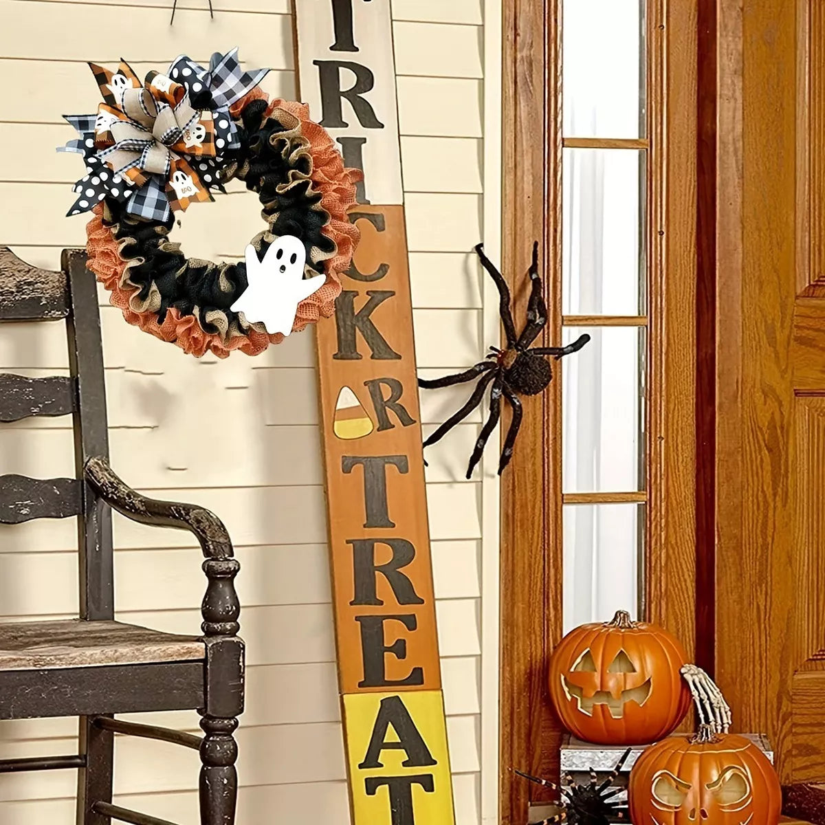 Halloween Decorative Ghost Wreath - Lilixa.store