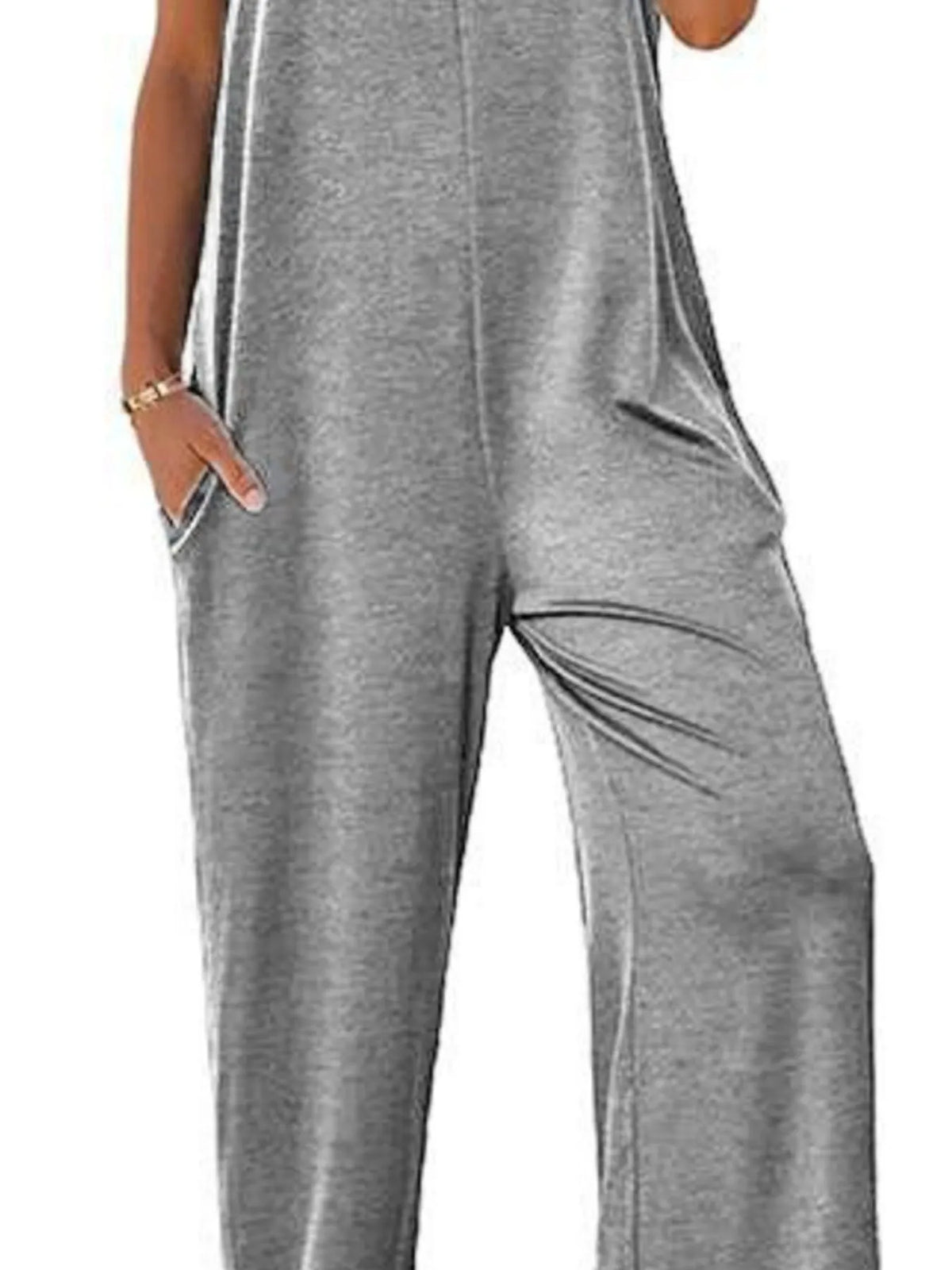 Sleeveless Wide Leg Casual Jumpsuit - Lilixa.store