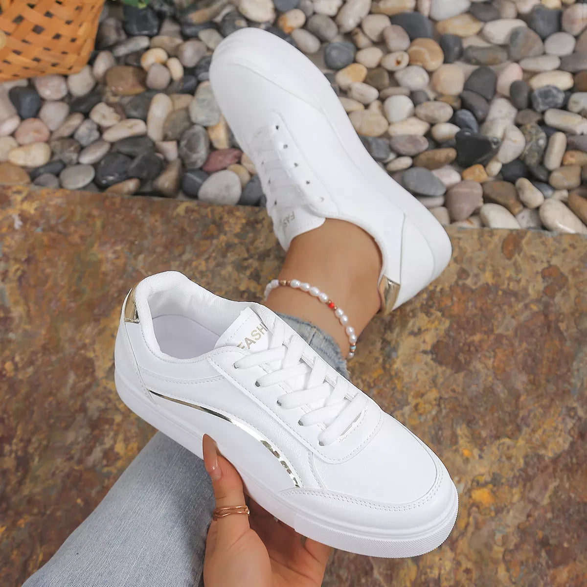 Round Toe Platform Sneakers - Lilixa.store