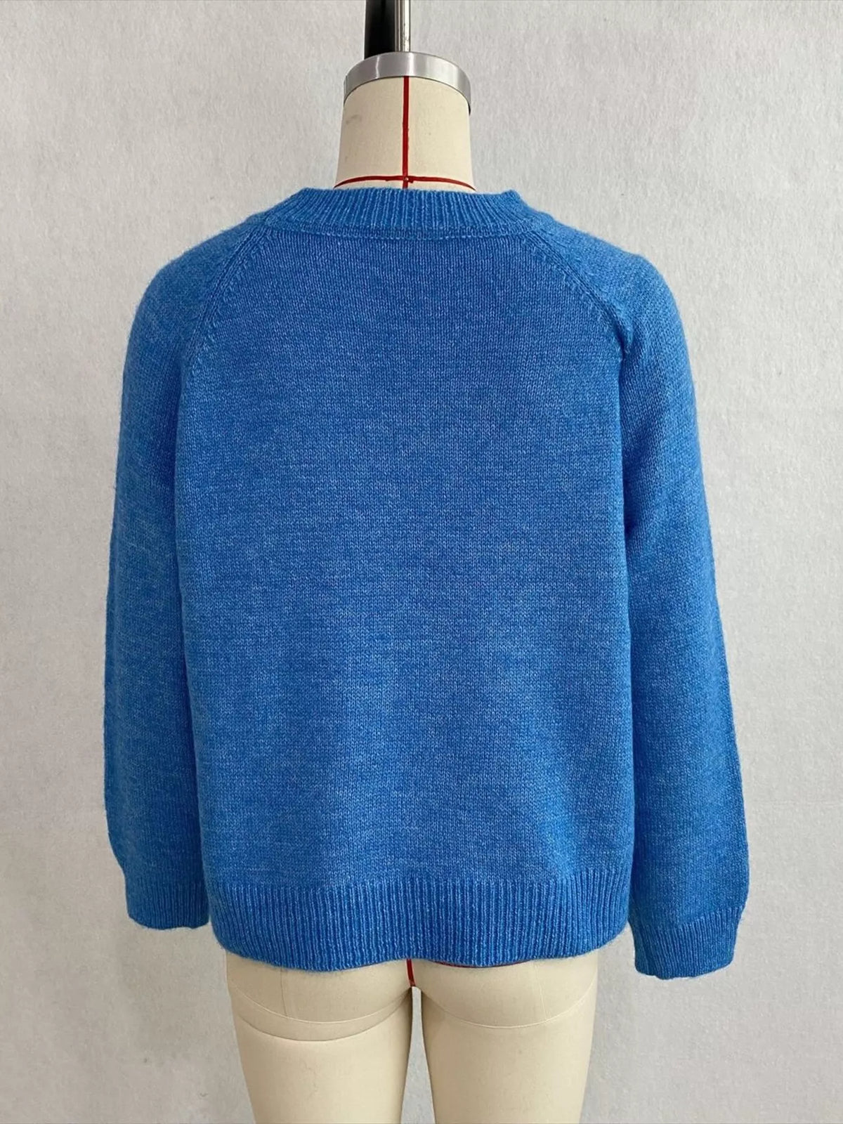 Floral Embroidered Round Neck Sweater, view 13