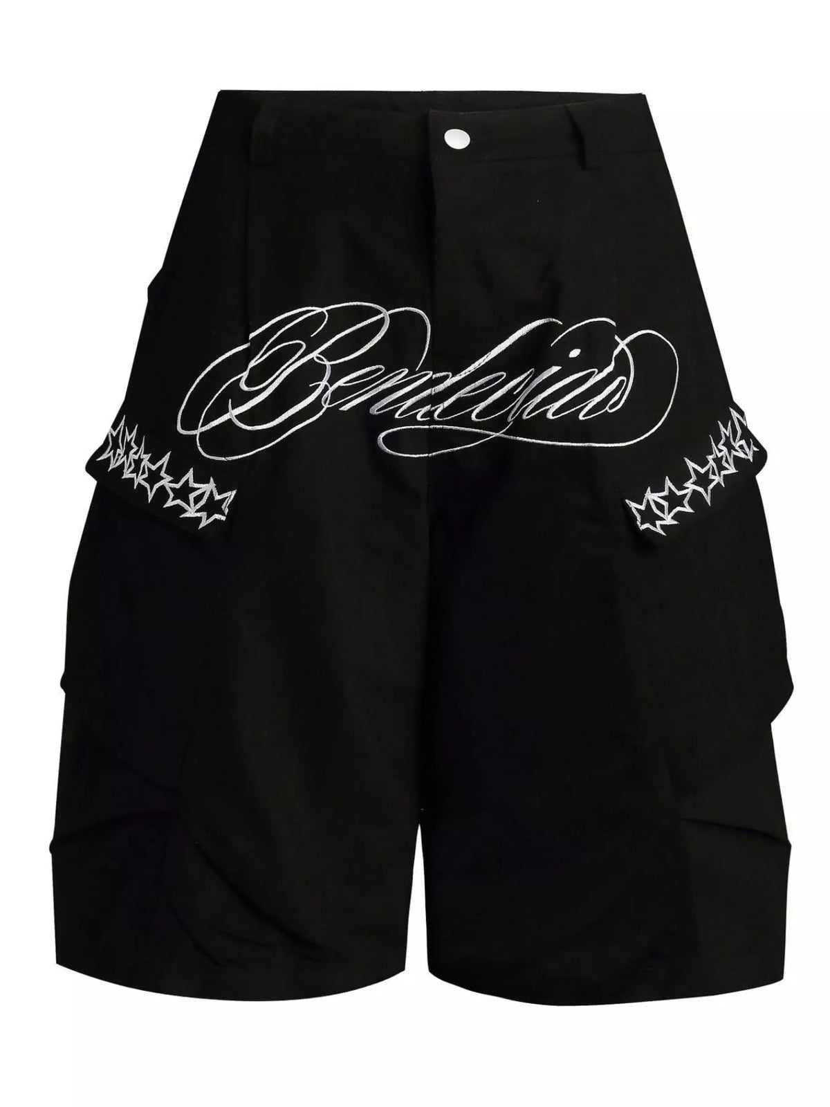 Men's Embroidered Cargo Capris