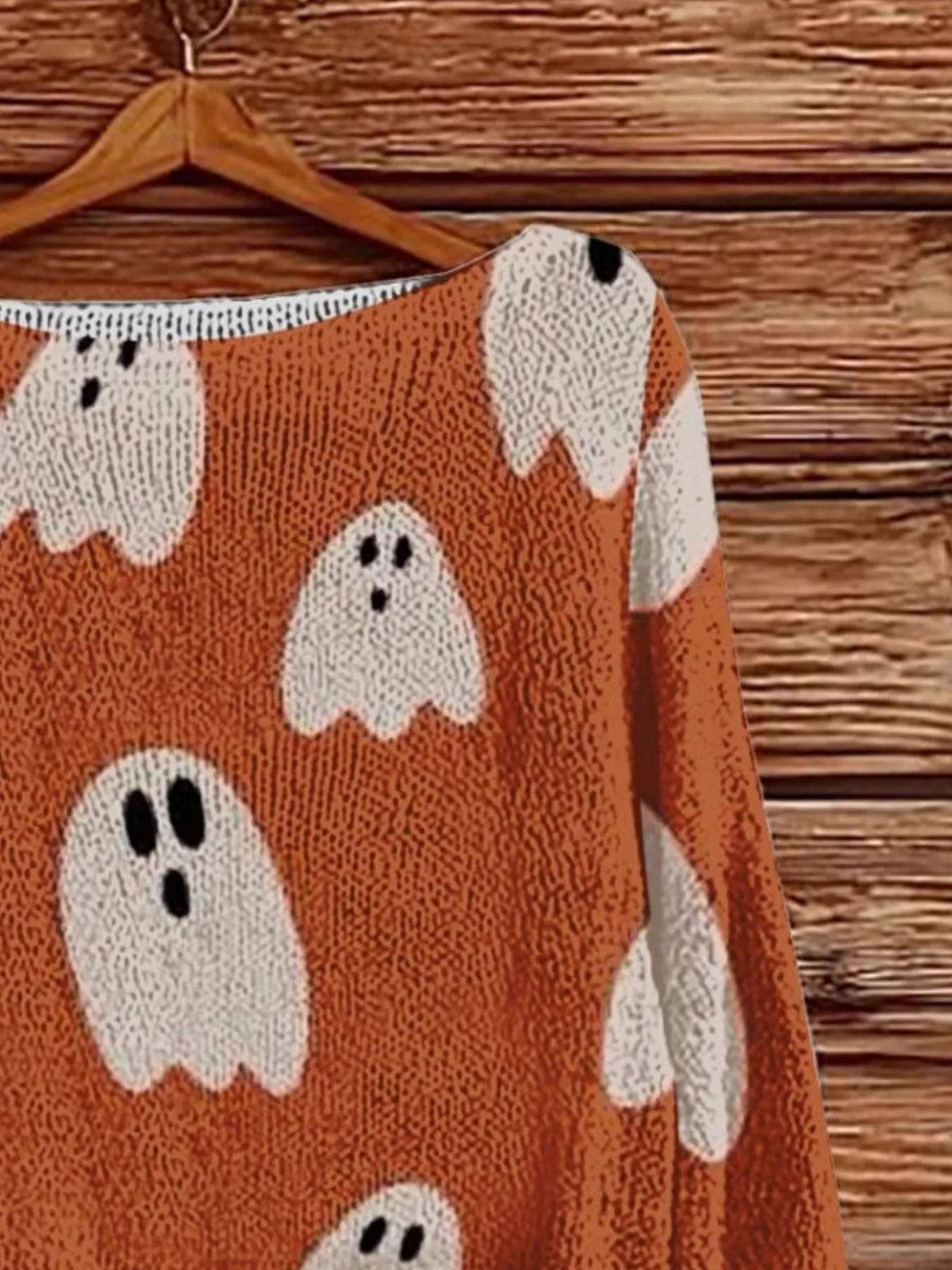 Full Size Halloween Graphic Boat Neck Sweater Plus Size - Lilixa.store
