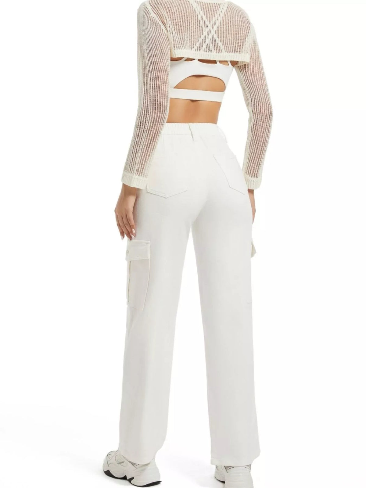 High-Waisted Cargo Jeans - Lilixa.store