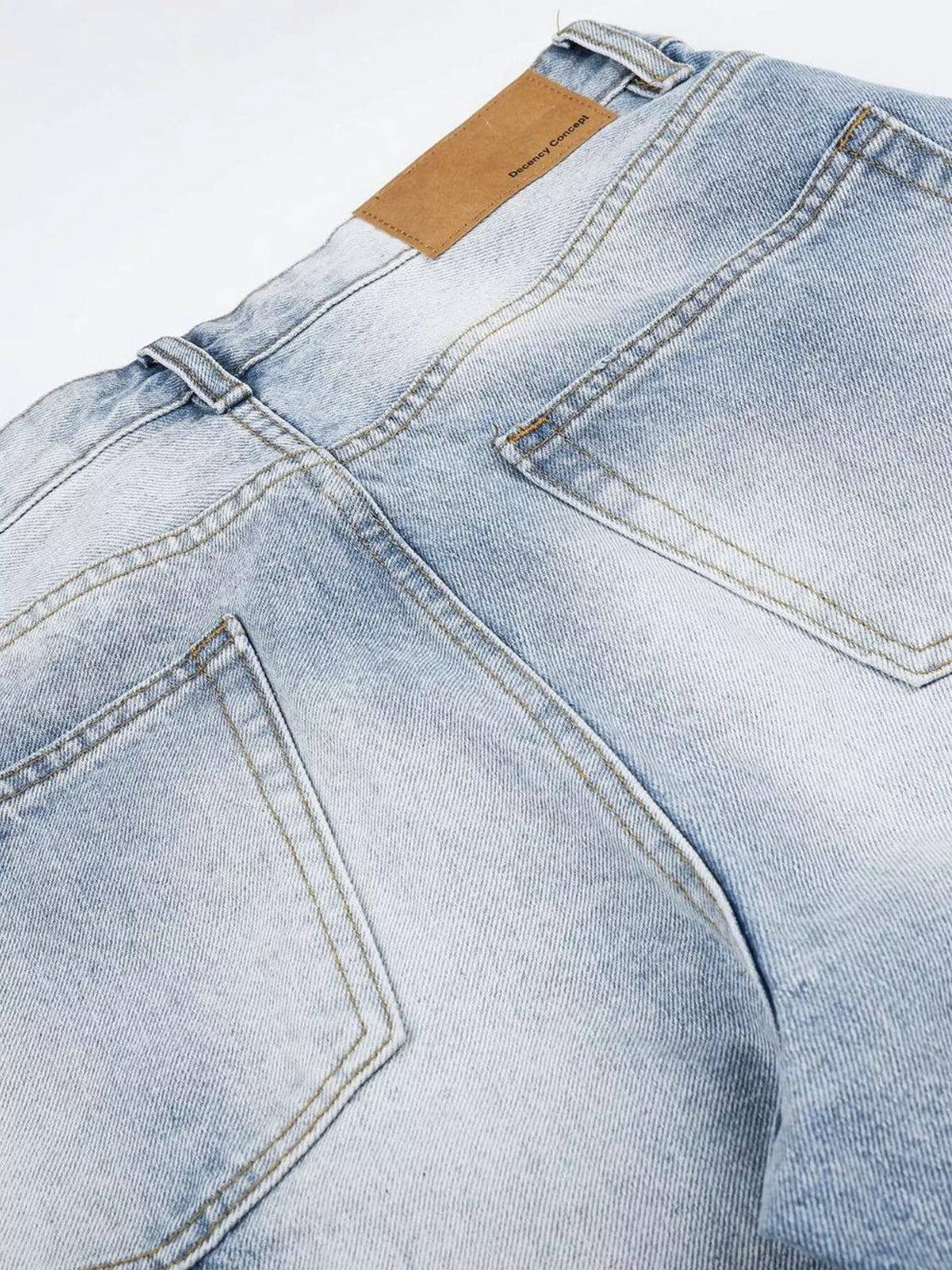 Men's High-Waisted Distressed Denim Capris - Lilixa.store