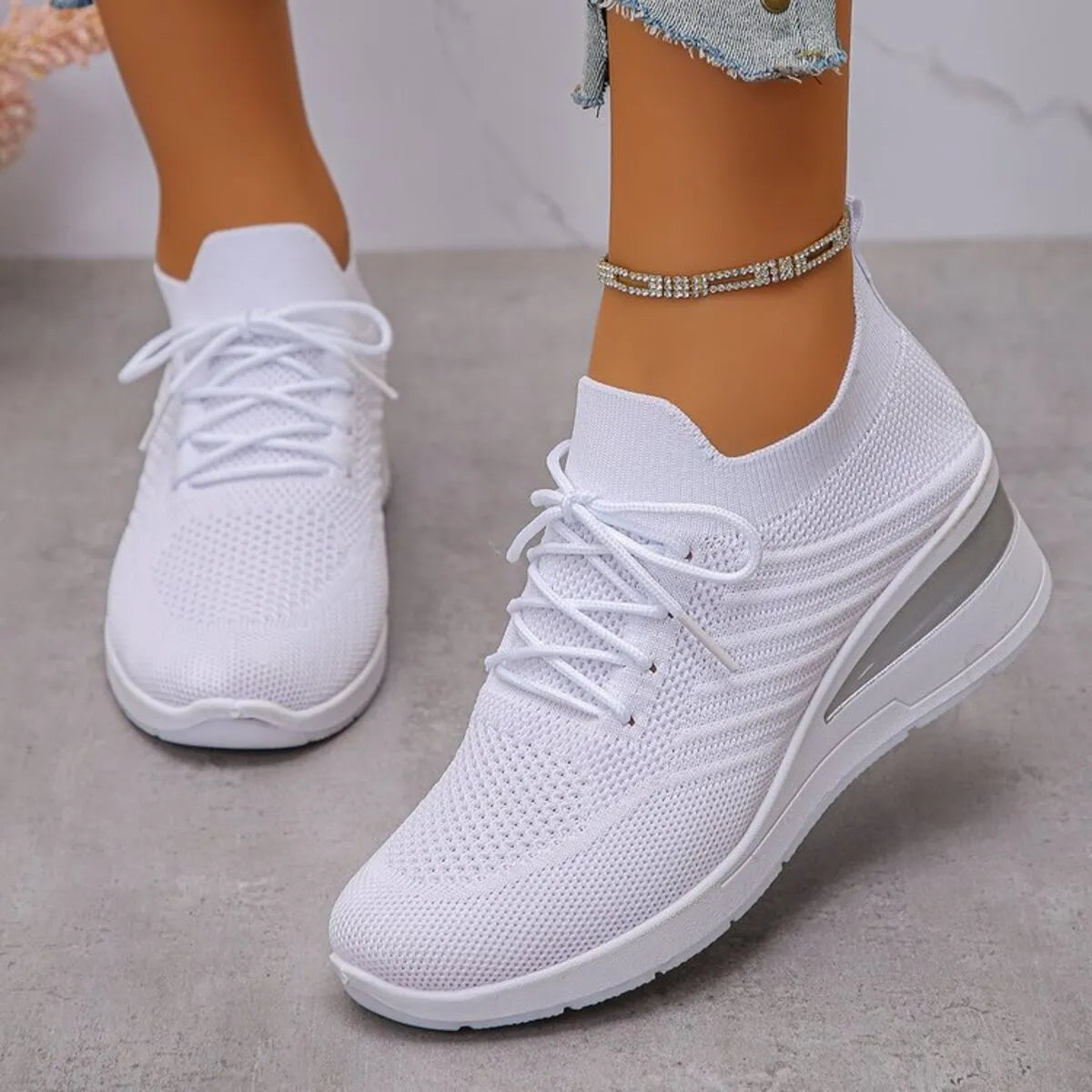 Lace Up Wedge Athletic - Lilixa.store