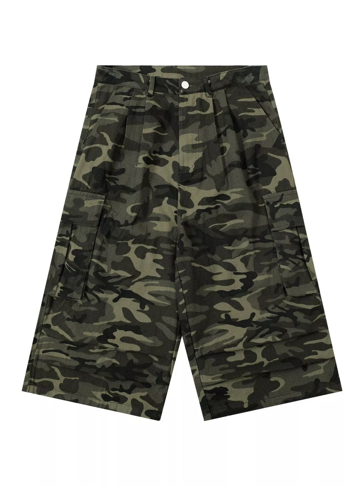 Men's Camouflage Cargo Wide-Leg Capris - Lilixa.store