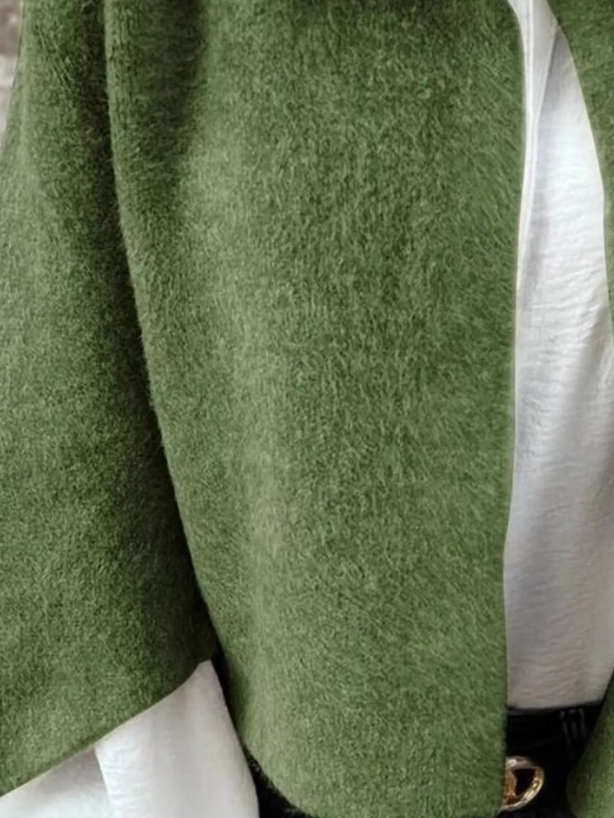 Full Size Solid Color Long Sleeve Outerwear Plus Size, view 9