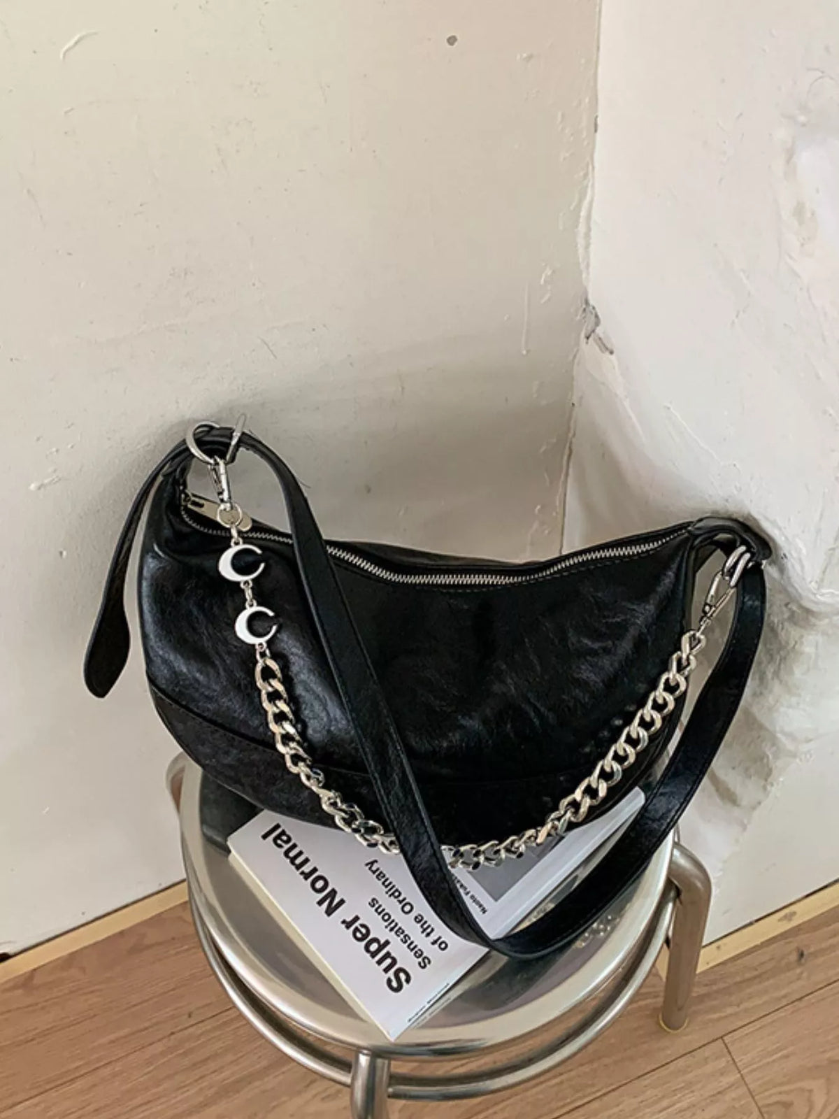 Crescent PU Leather Crossbody Bag - Lilixa.store
