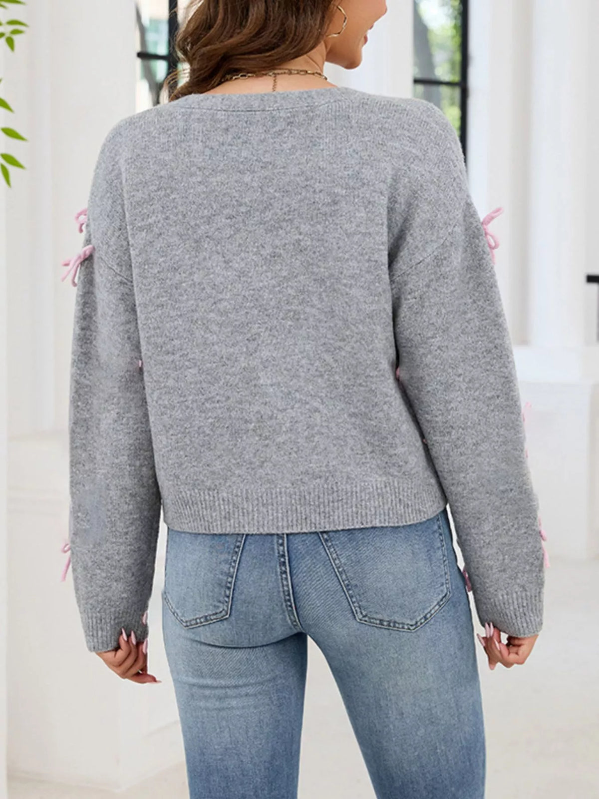 Bow Button Up Cardigan, view 3